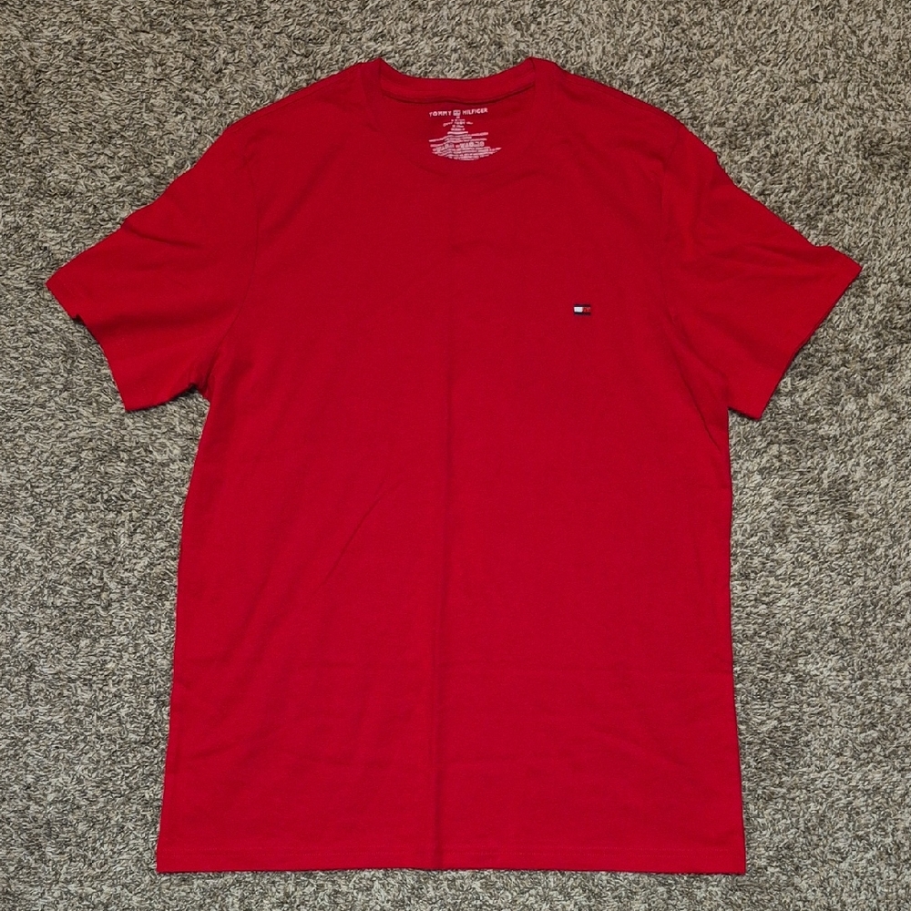 Tommy Hilfiger Men's Vibrant Red Short Sleeve Tee